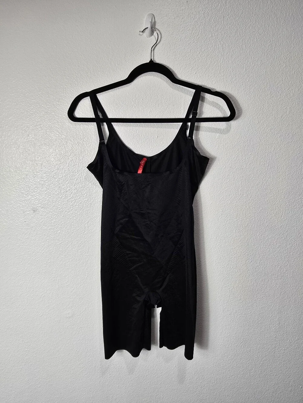 SPANX Black Seamless Shaping Mid-Thigh Bodysuit with Adjustable Straps
